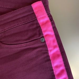 Hudson pink jeans with stripe, size 28
